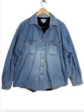 Carhartt Fleece-Lined Denim Shirt Jacket S115DST Oversized Fit – Workwear